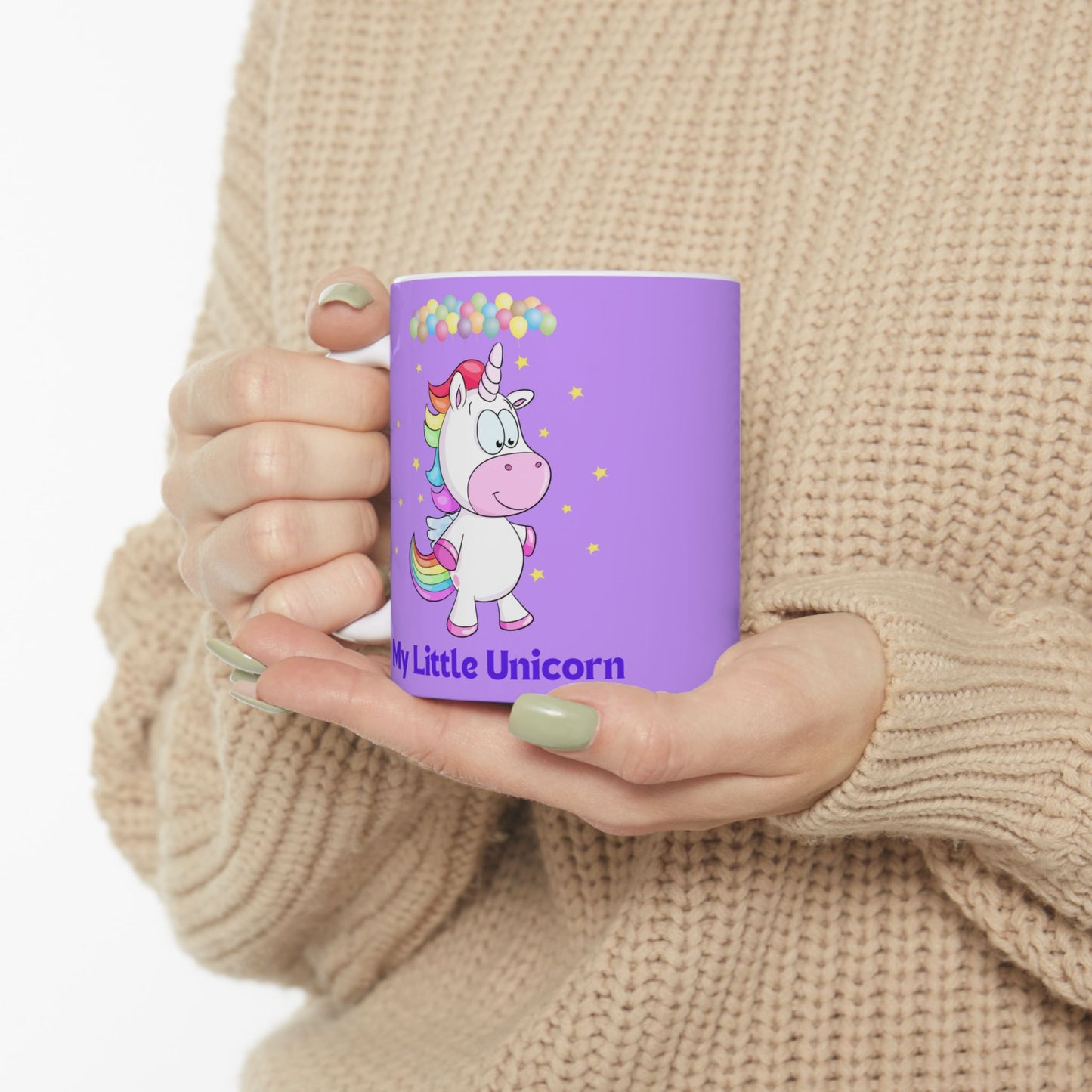 My Little Unicorn Balloons Mug 11-15 Ounces Purple