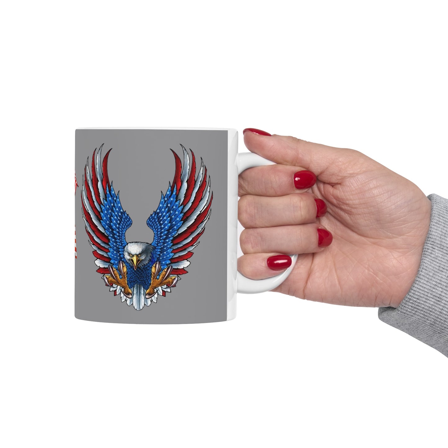 Eagle Usa Mug 11 Ounces Grey