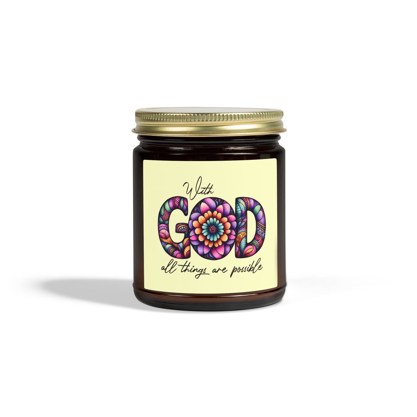 With Good  All Things Are Possible Scented Candles, Coconut Apricot Wax (4oz, 9oz)