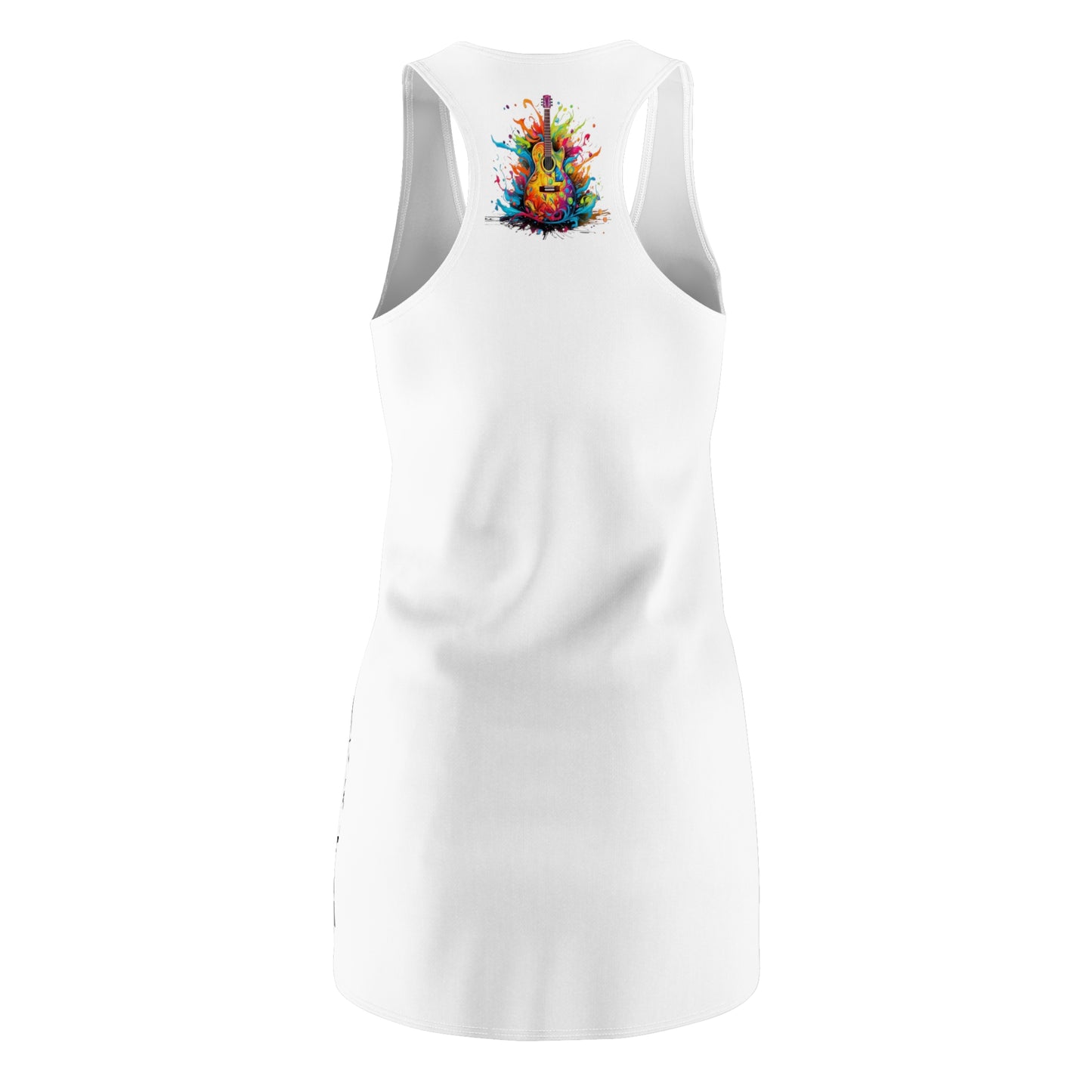 Face Music Women's Cut and Sew Racerback Dress White
