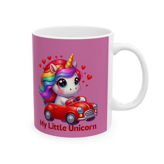 My Little Unicorn Castle Mug 11-15 Ounces Light Pink