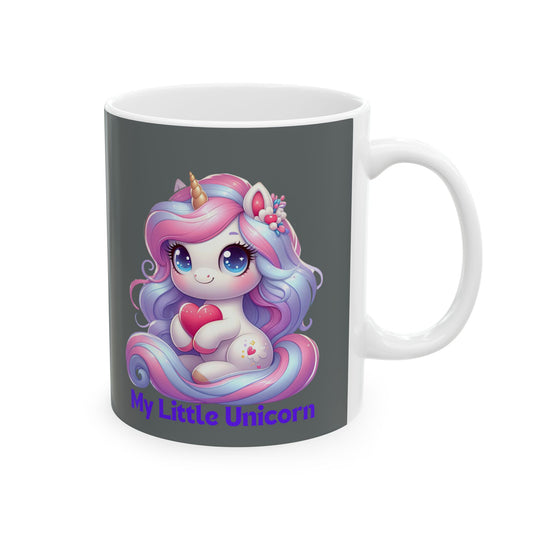 My Little Unicorn Sweet Mug 11-15 Ounces Dark Grey