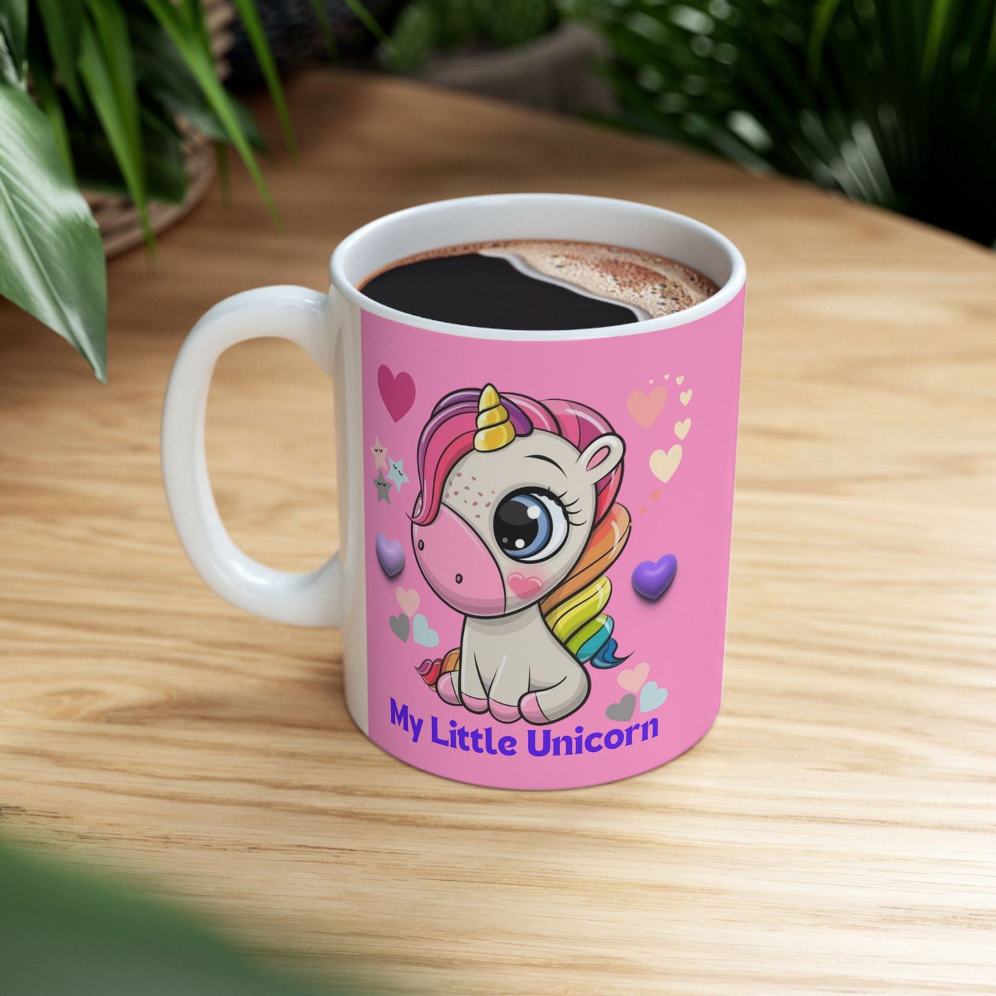My Little Unicorn Balloons Mug 11-15 Ounces Pink