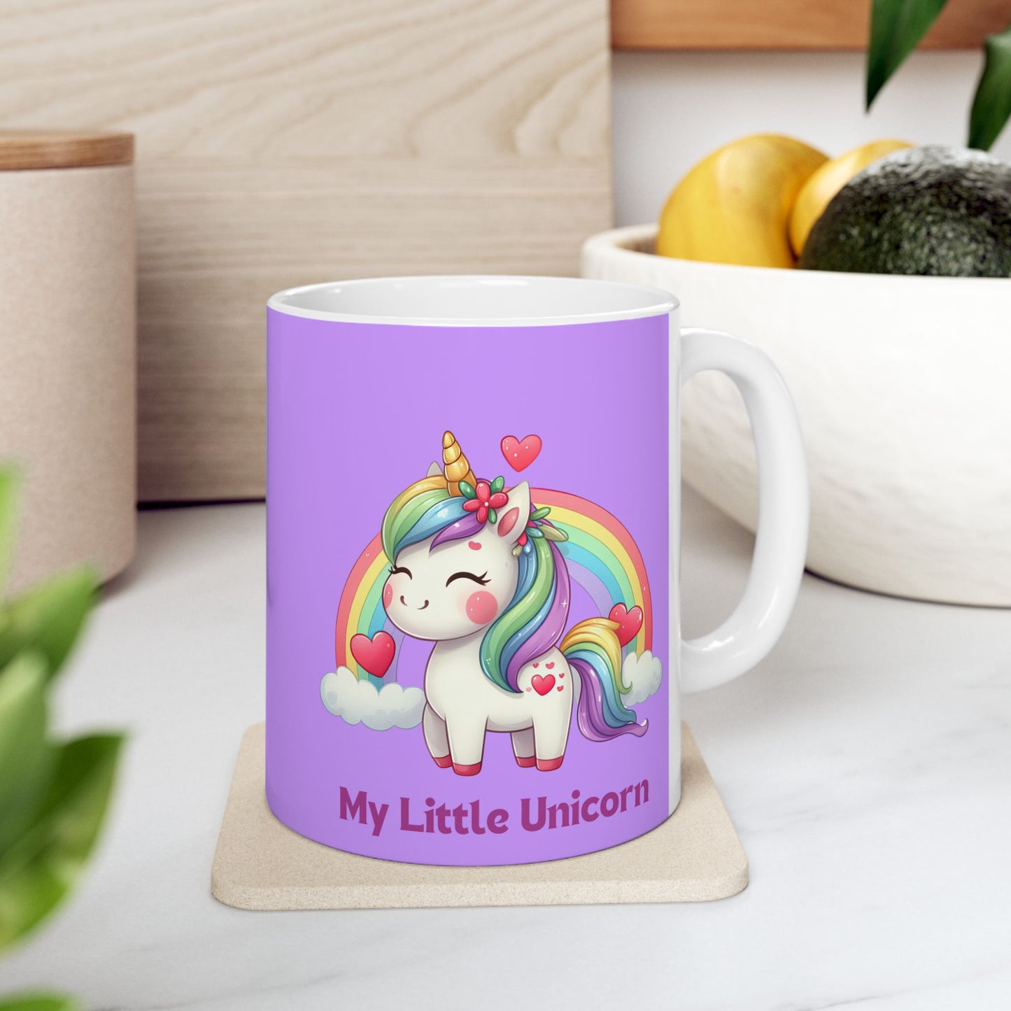 My Little Unicorn Rainbow Mug 11-15 Ounces Purple