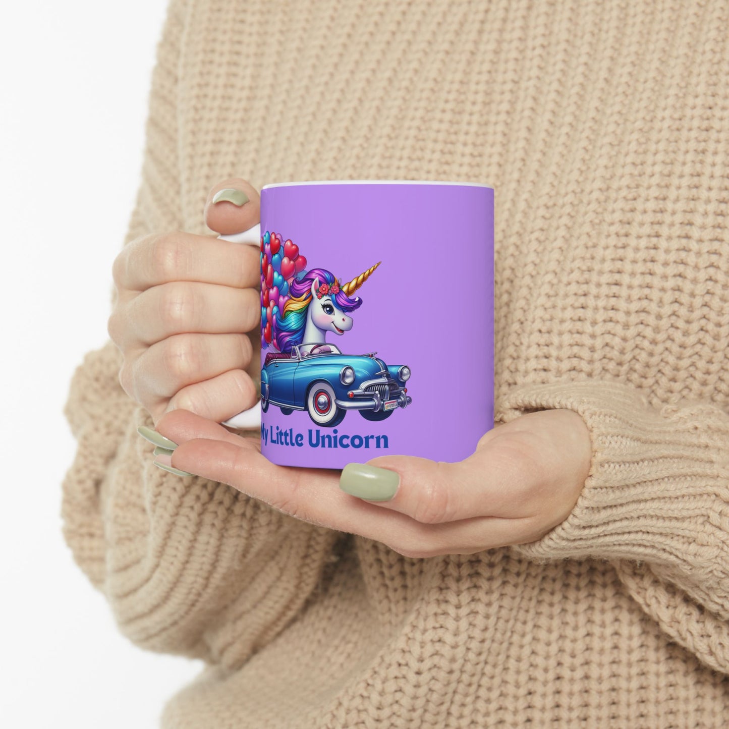 My Little Unicorn Blue Car Mug 11-15 Ounces Purple