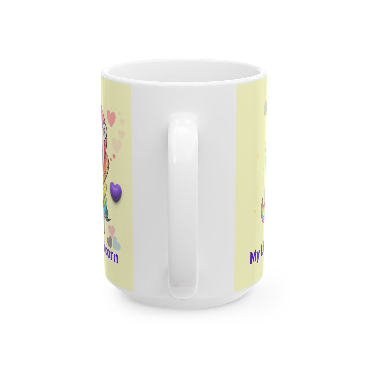 Little Unicorn Balloons Mug 11-15 Ounces Yellow
