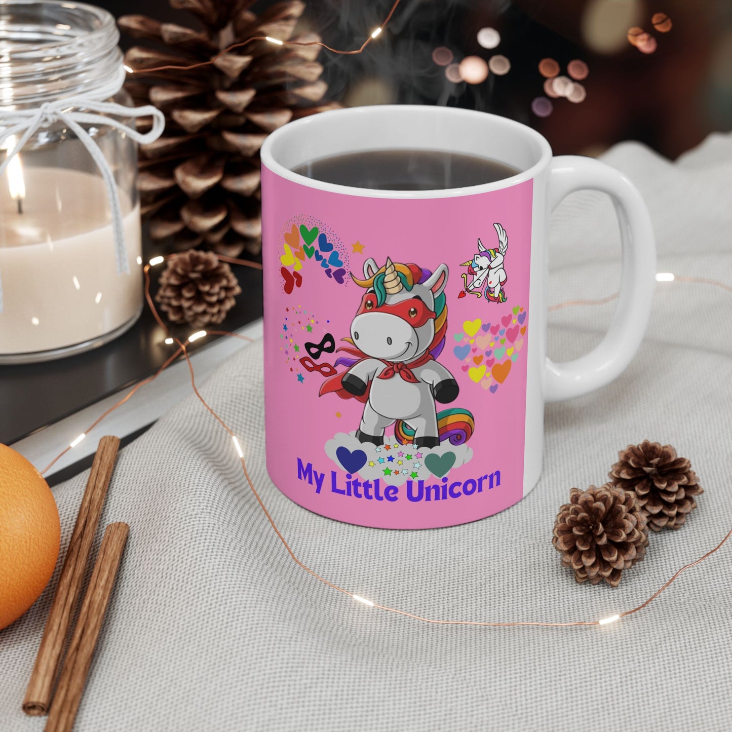 My Little Unicorn Couple Mug 11-15 Ounces Pink