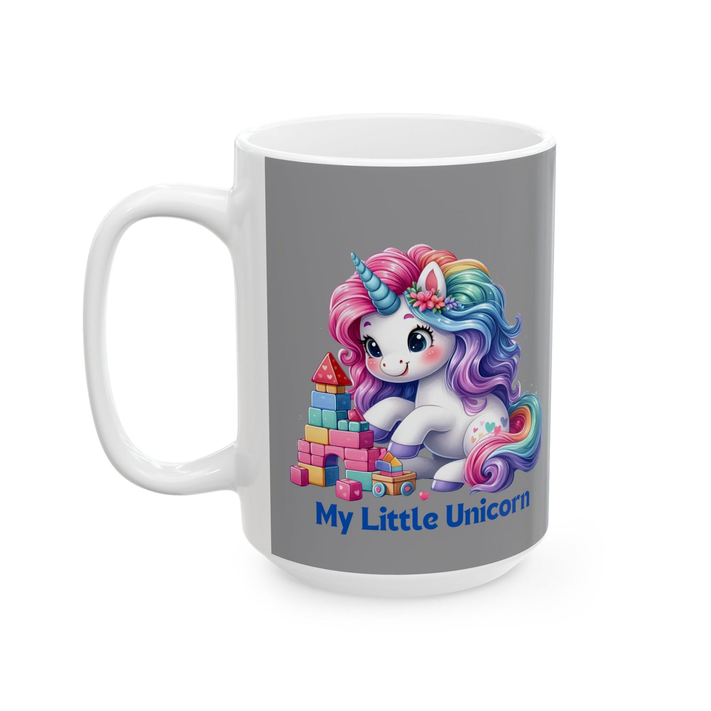 My Little Unicorn Castle Mug 11-15 Ounces Grey