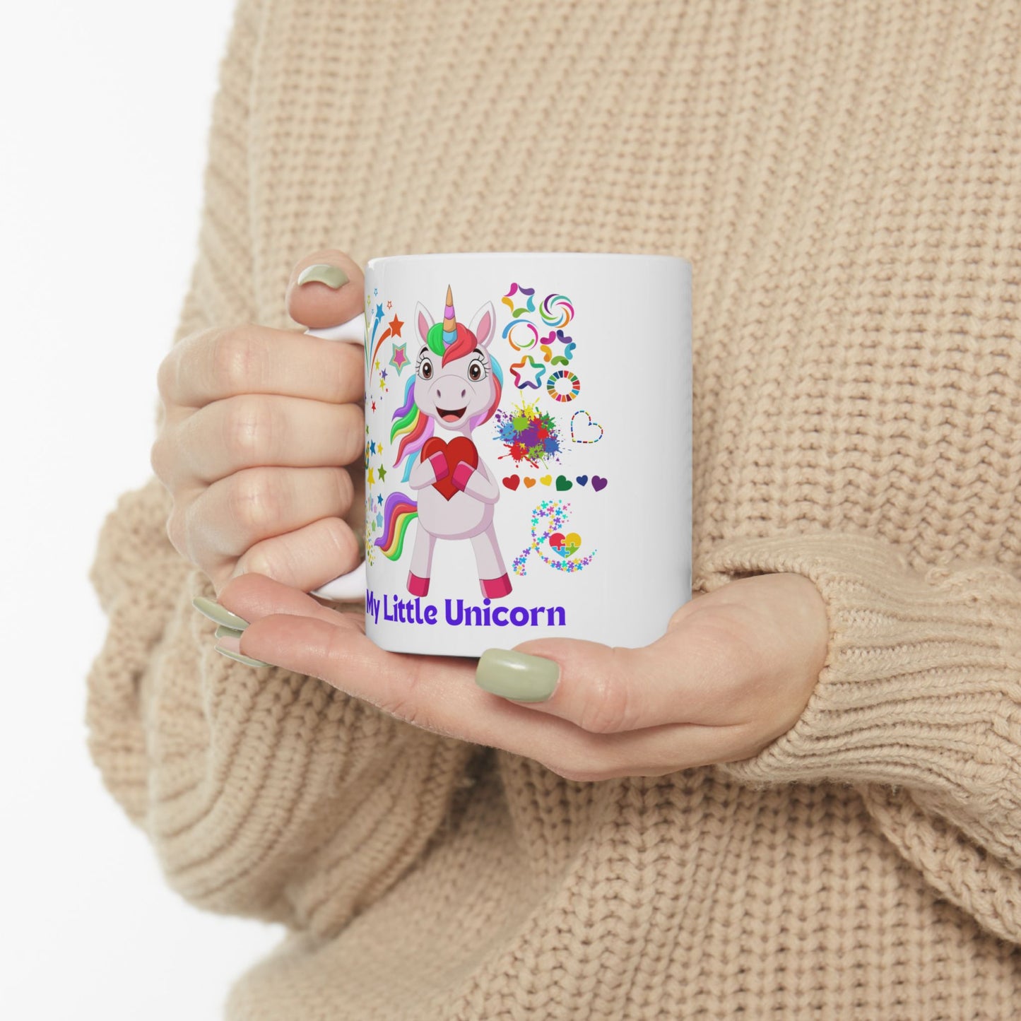 My Little Unicorn Couple Mug 11-15 Ounces White