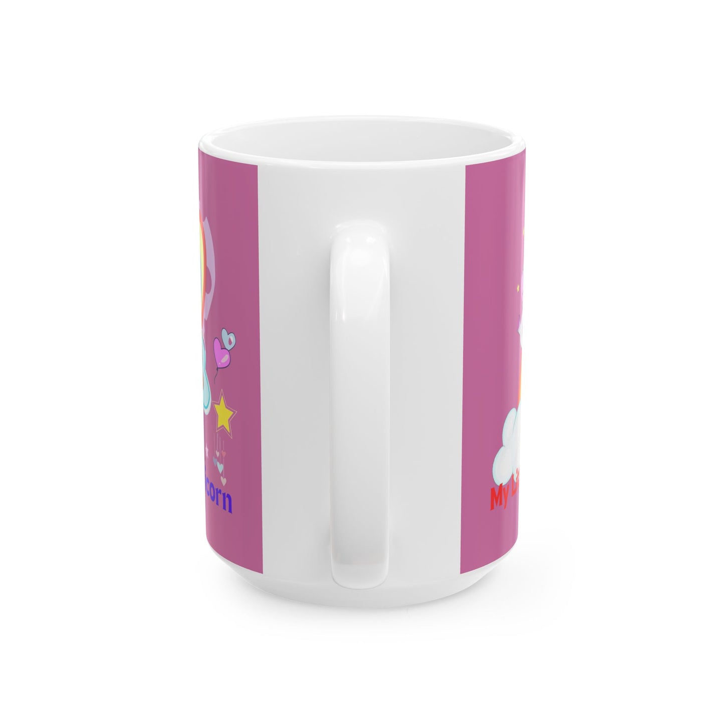 My Little Gold Star Unicorn Mug 11-15 Ounces Light Pink