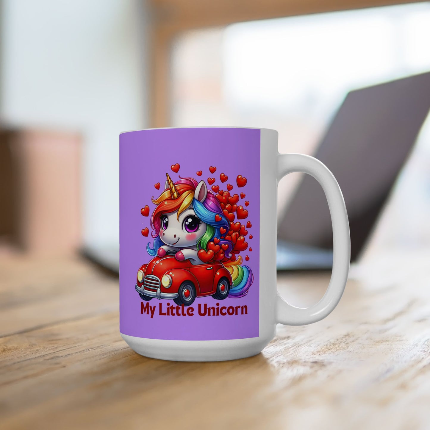 My Little Unicorn Red Car Mug 11-15 Ounces Purple