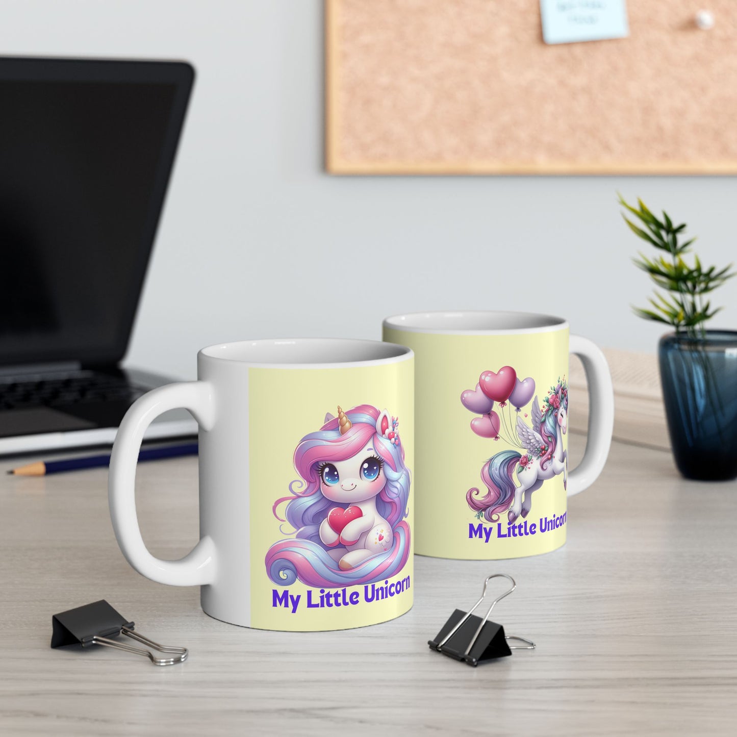 My Little Unicorn Horse Mug 11-15 Ounces Yellow