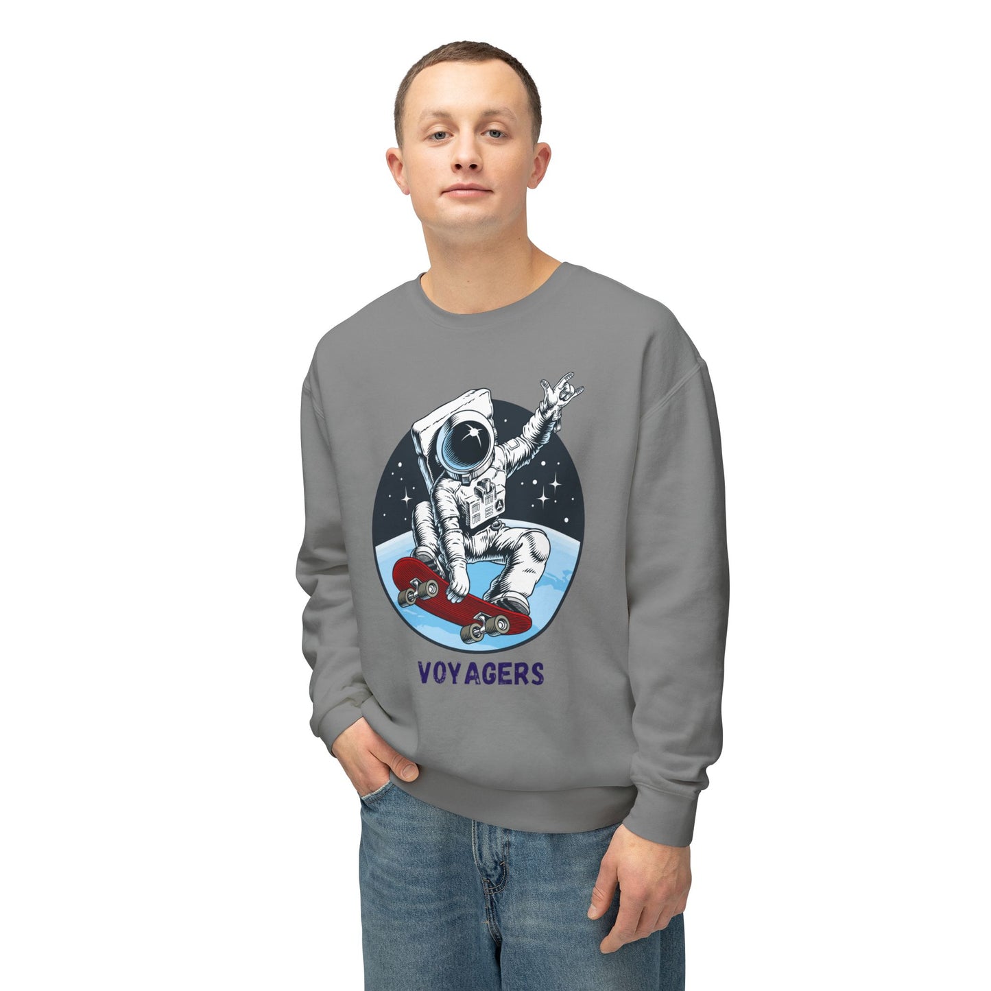 Unisex Long Sleeves Lightweight Crewneck Sweatshirt