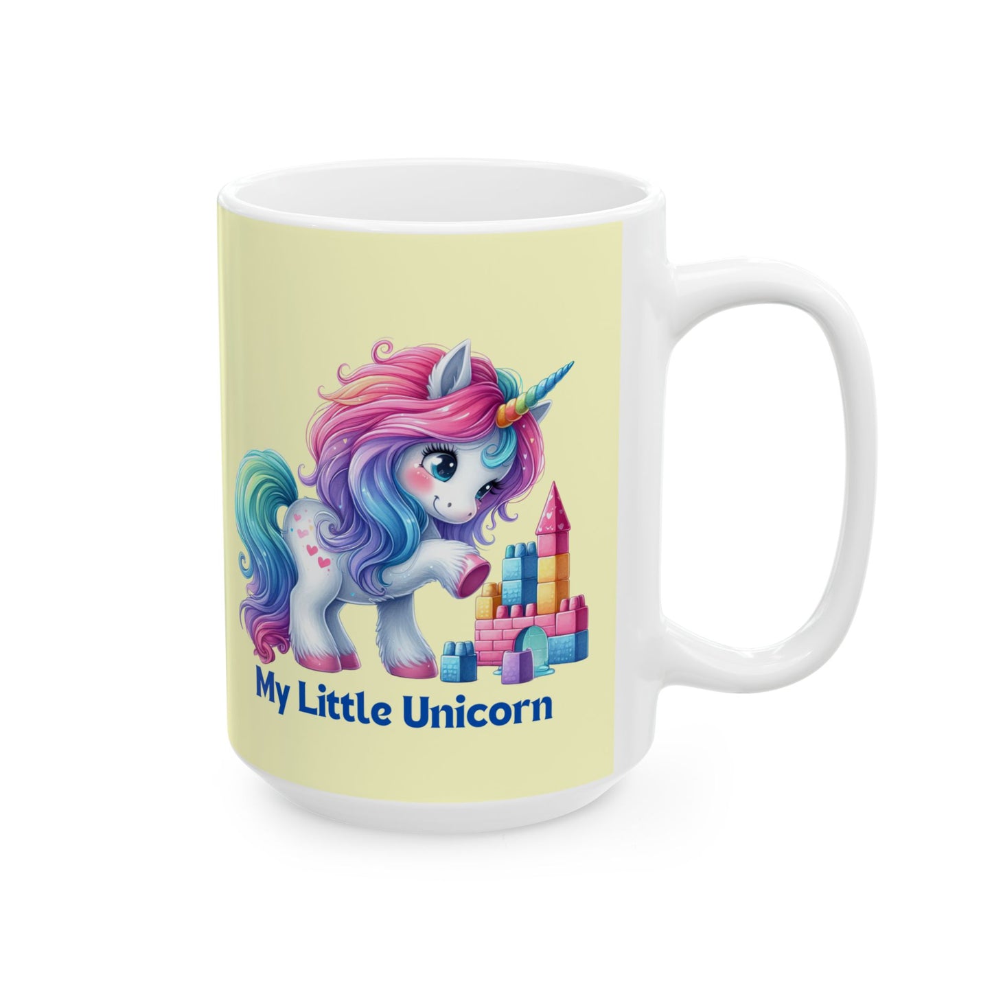 My Little Unicorn Castle Mug 11-15 Ounces Yellow