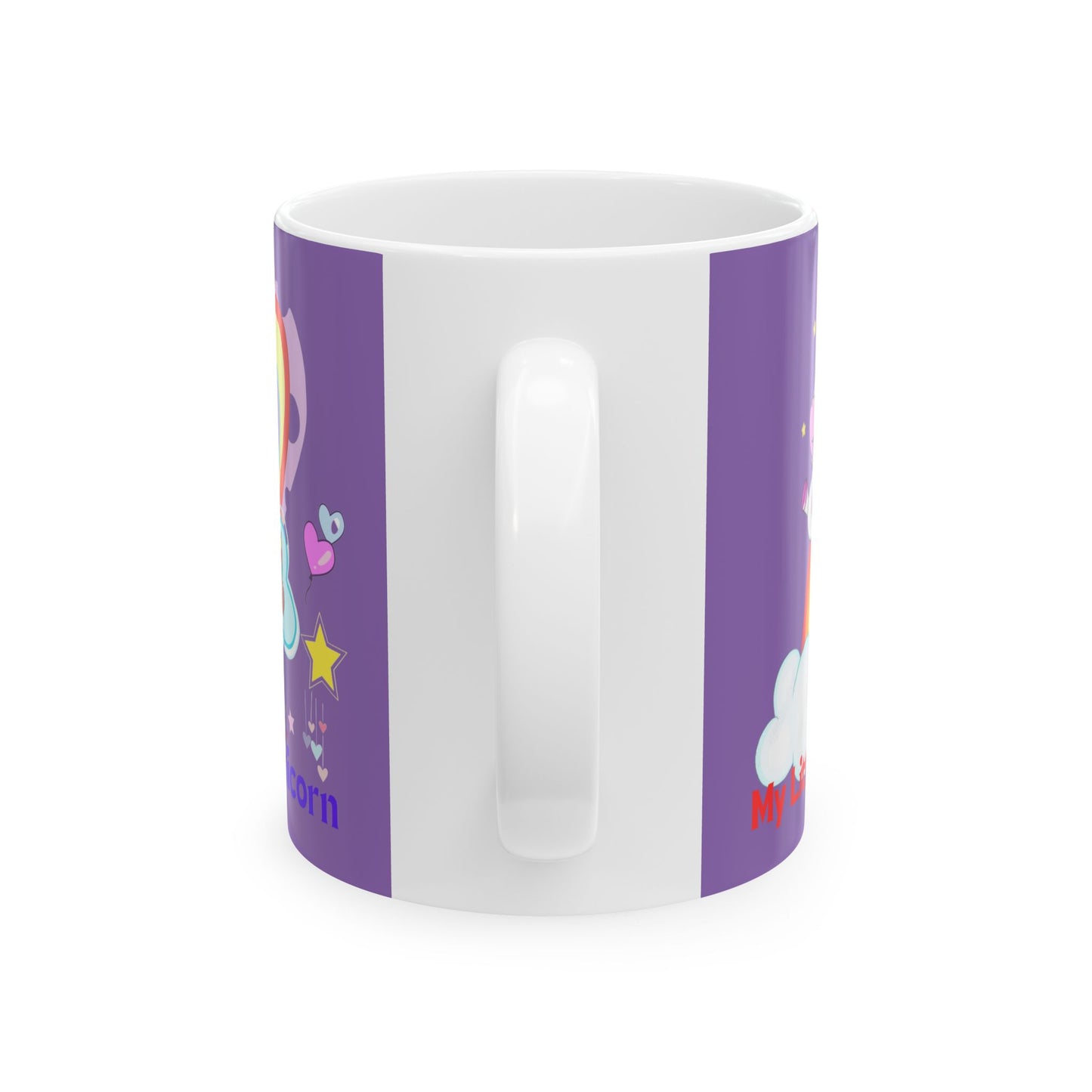 My Little Gold Star Unicorn Mug 11-15 Ounces Light Purple
