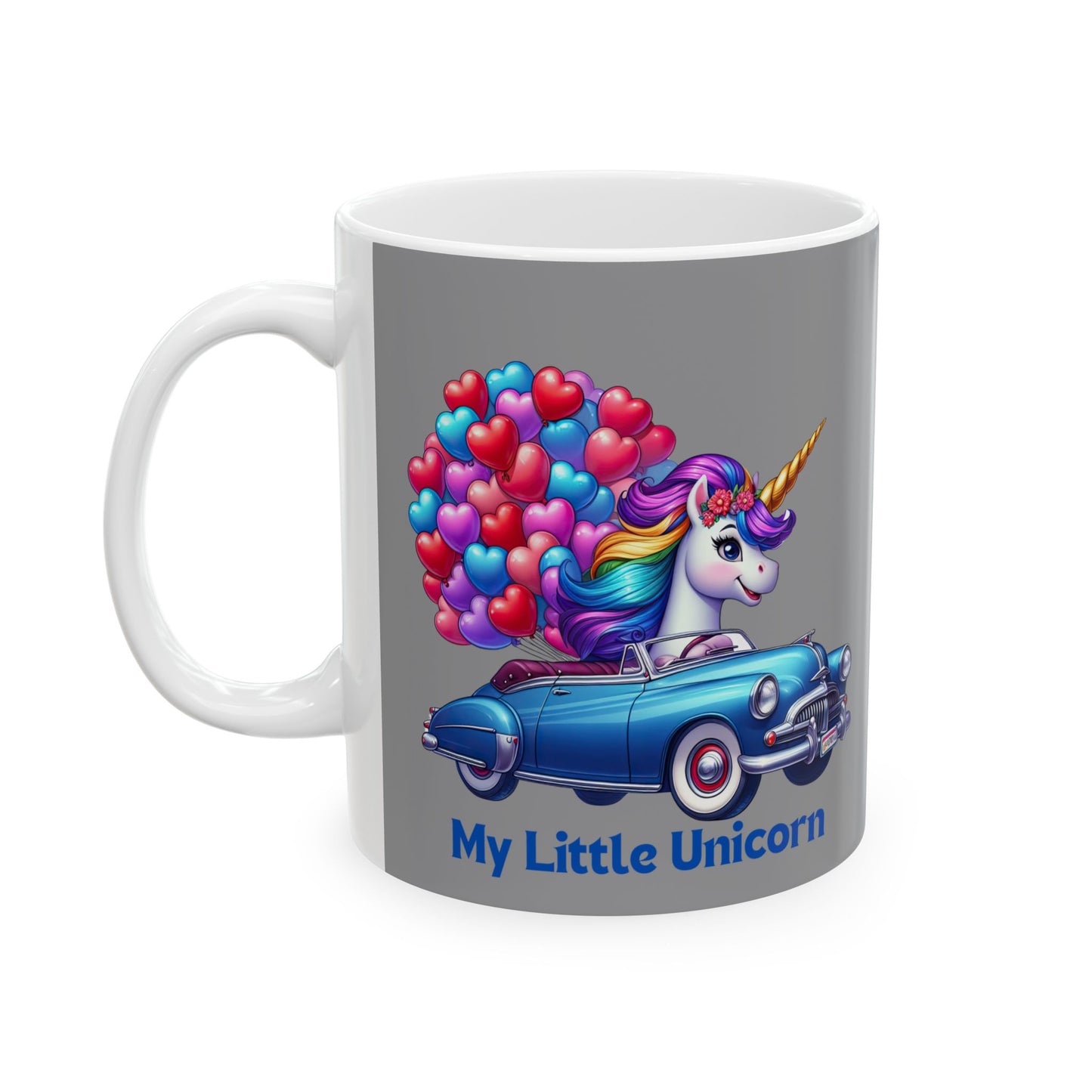 My Little Unicorn Horse Mug 11-15 Ounces Grey