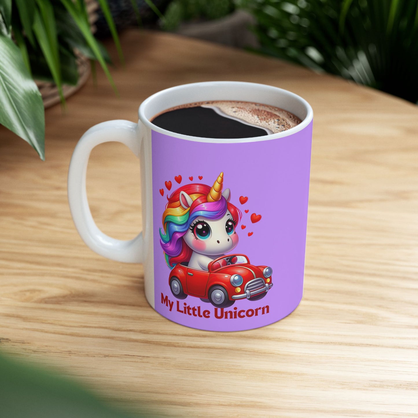 My Little Unicorn Red Car Mug 11-15 Ounces Purple
