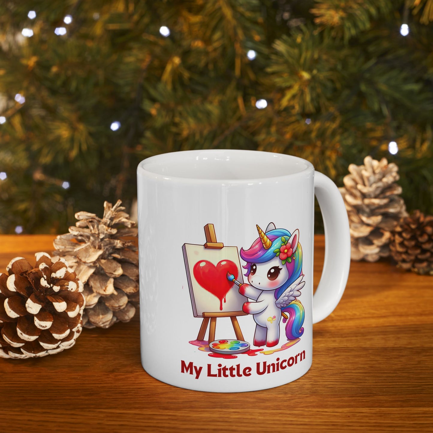 My Little Unicorn Heart Mug 11-15 Ounces White