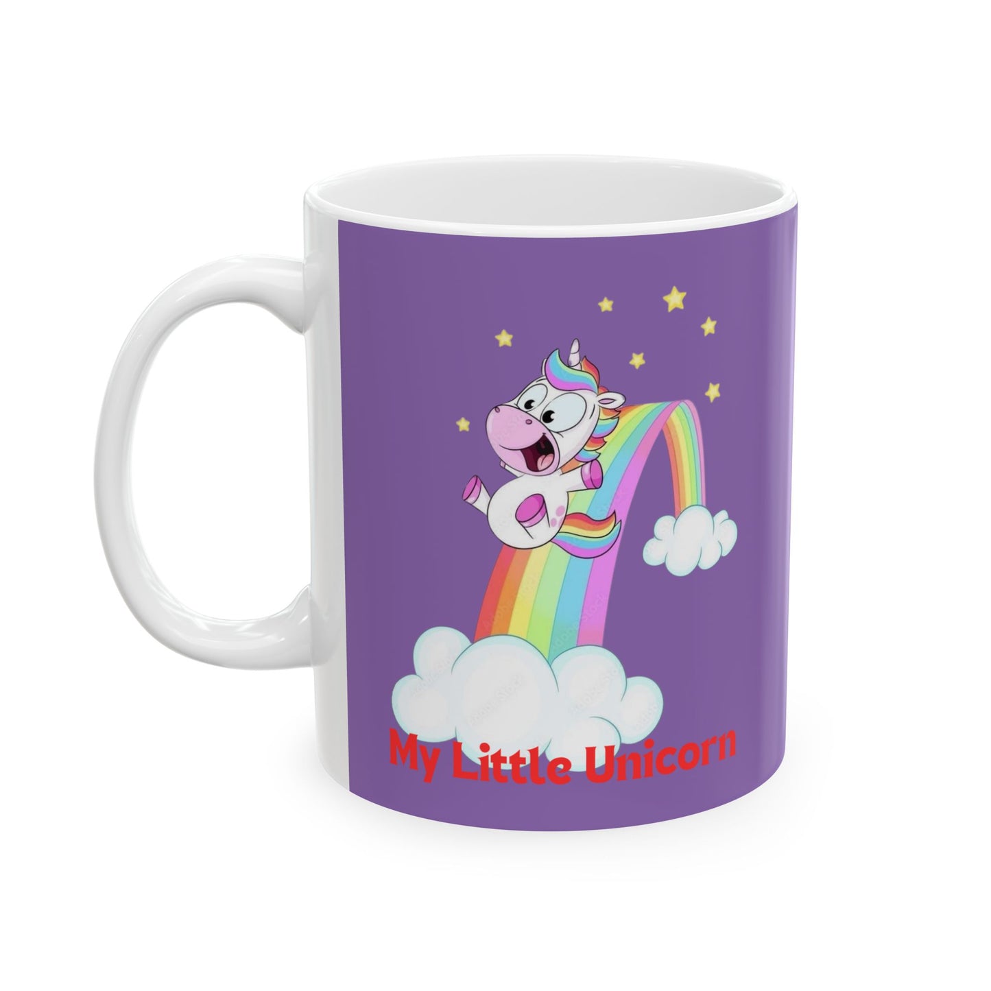 My Little Gold Star Unicorn Mug 11-15 Ounces Light Purple