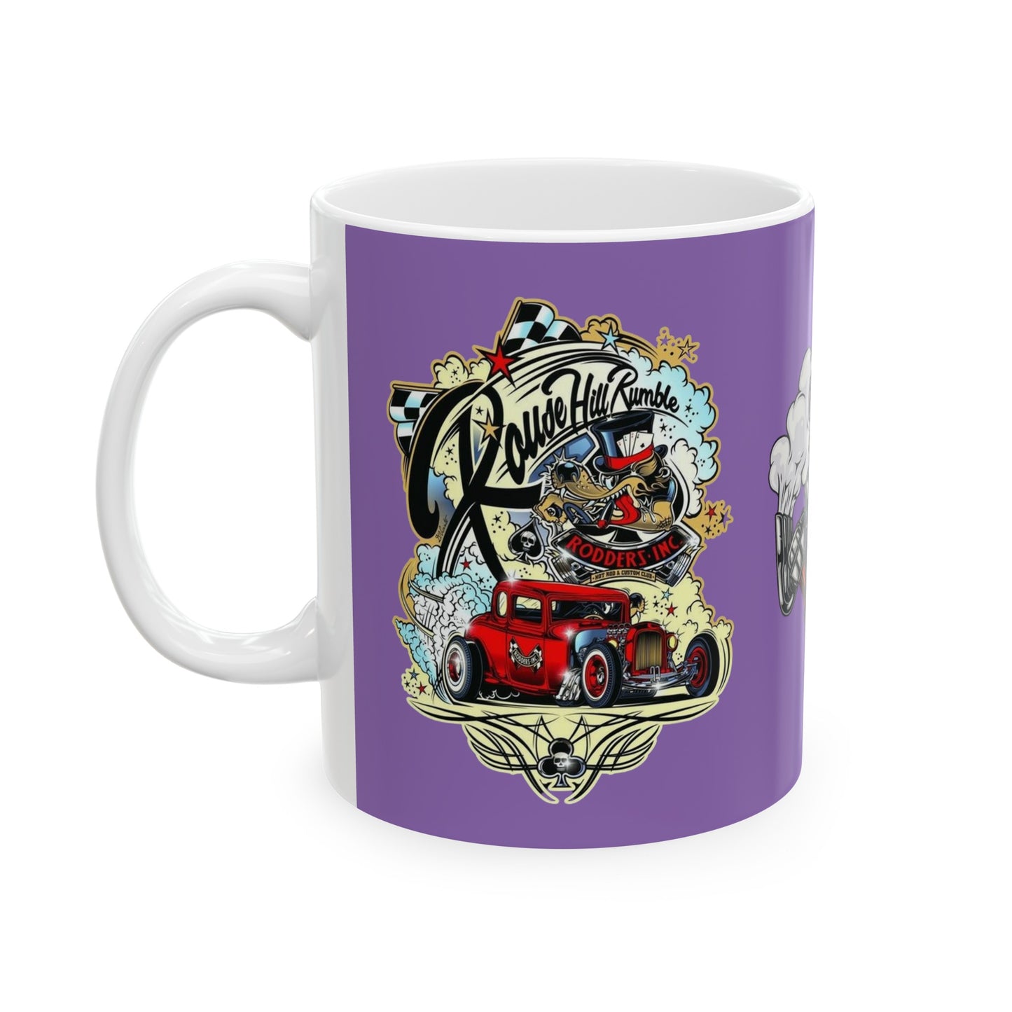Roadsters Engine Engine Mug 11 Ounces Light Purple