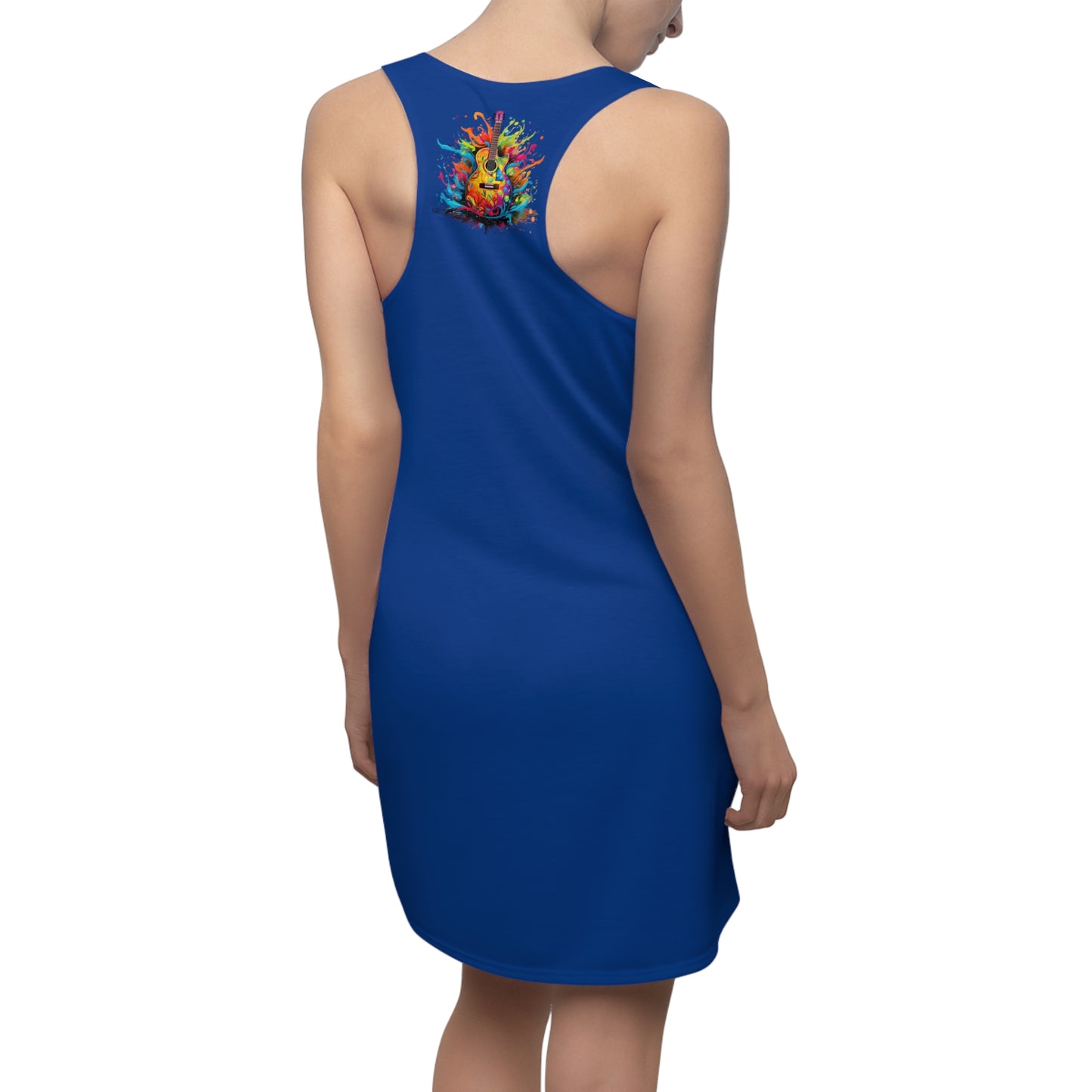 Face Music Women's Cut and Sew Racerback Dress Dark Blue
