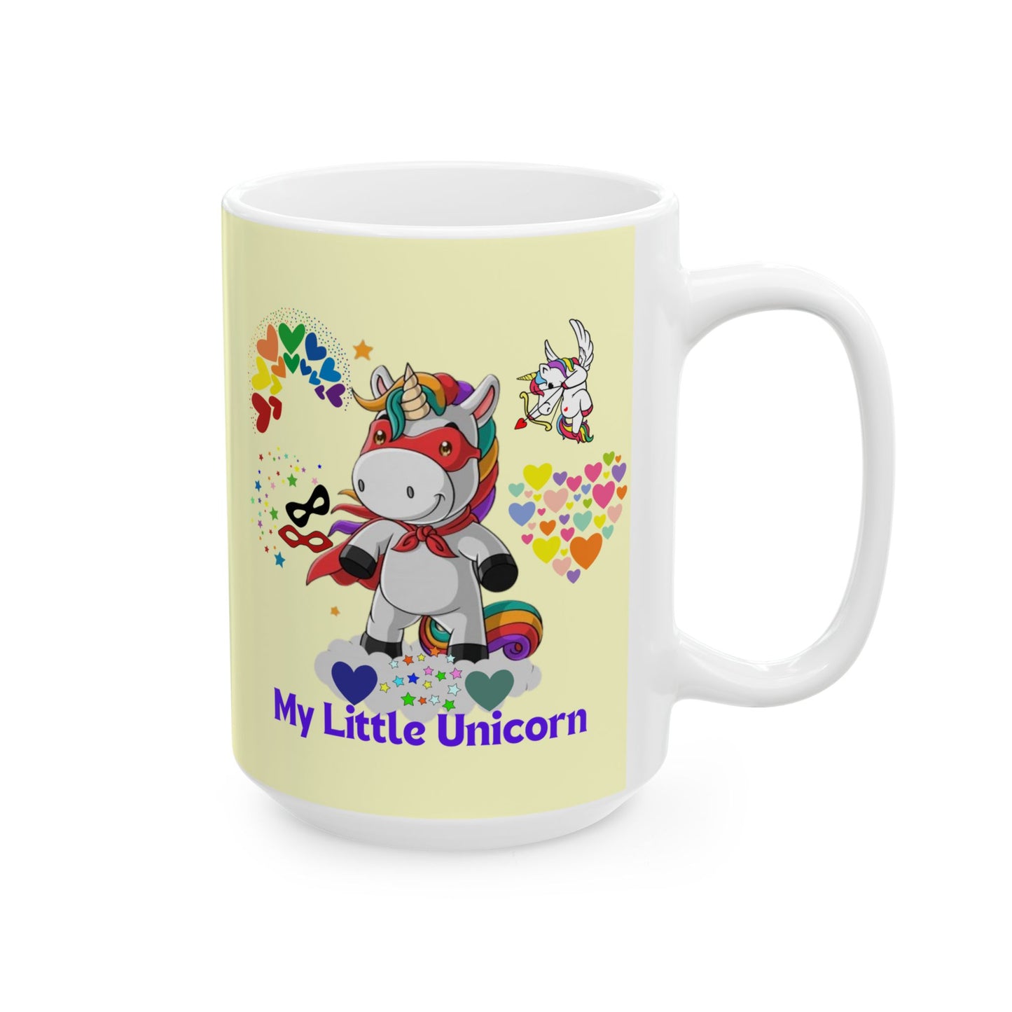 My Little Unicorn Couple Mug 11-15 Ounces Yellow
