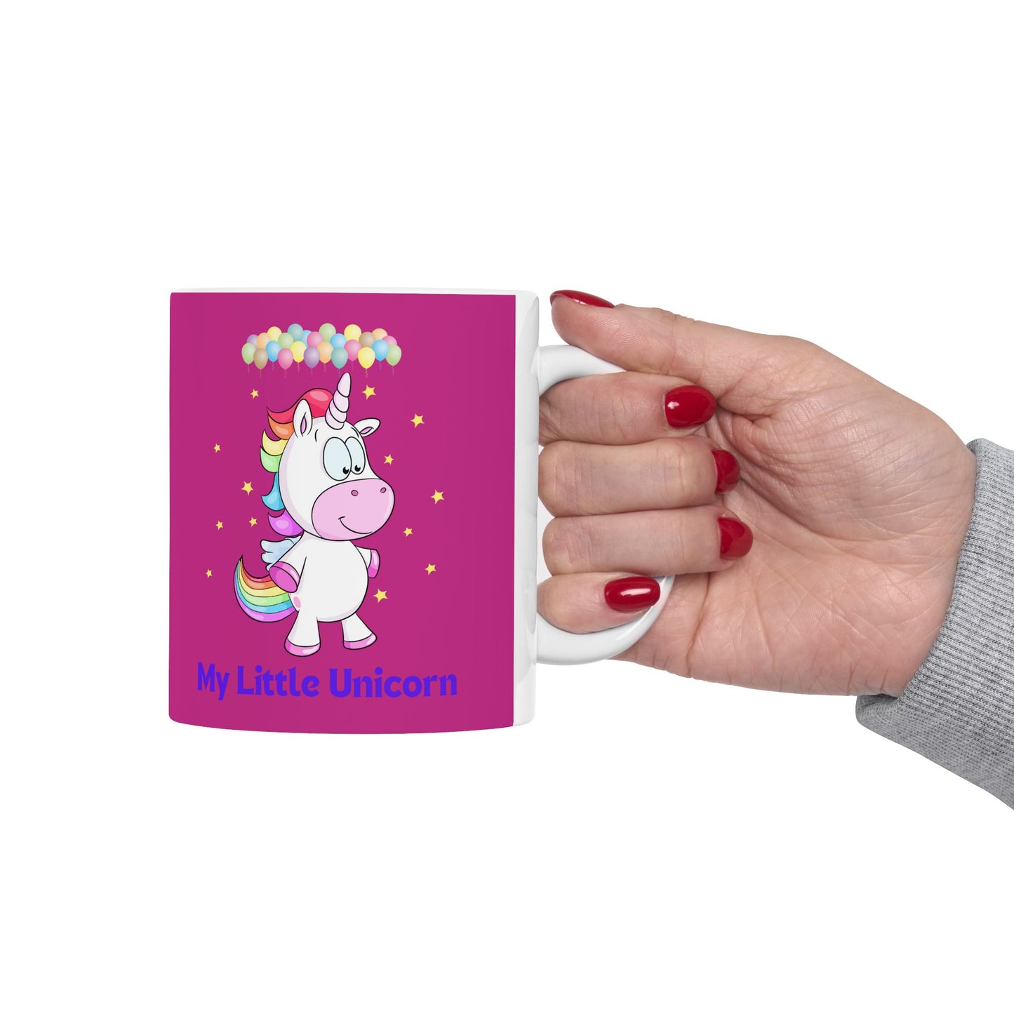 My Little Unicorn Balloons Mug 11-15 Ounces Pink