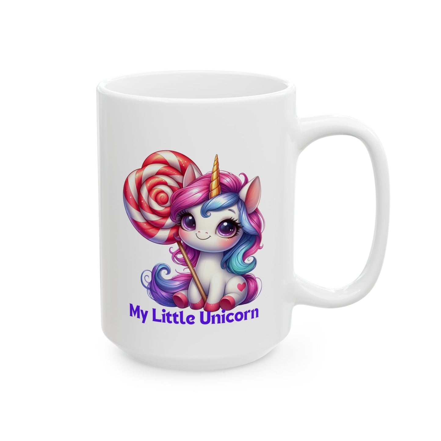 My Little Unicorn Candy Mug 11-15 Ounces White