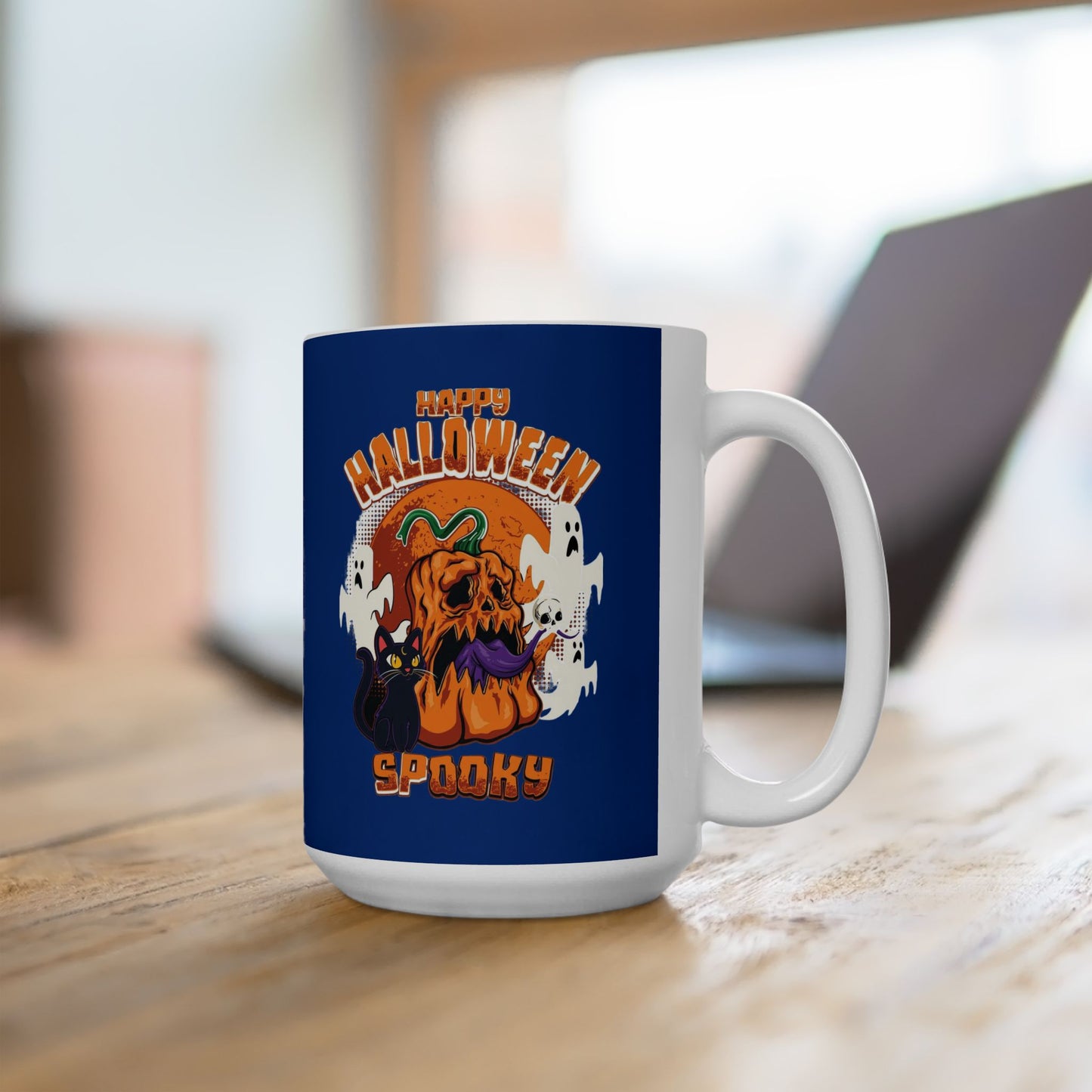 Happy Halloween Mug 11-15 Onces Dark Blue