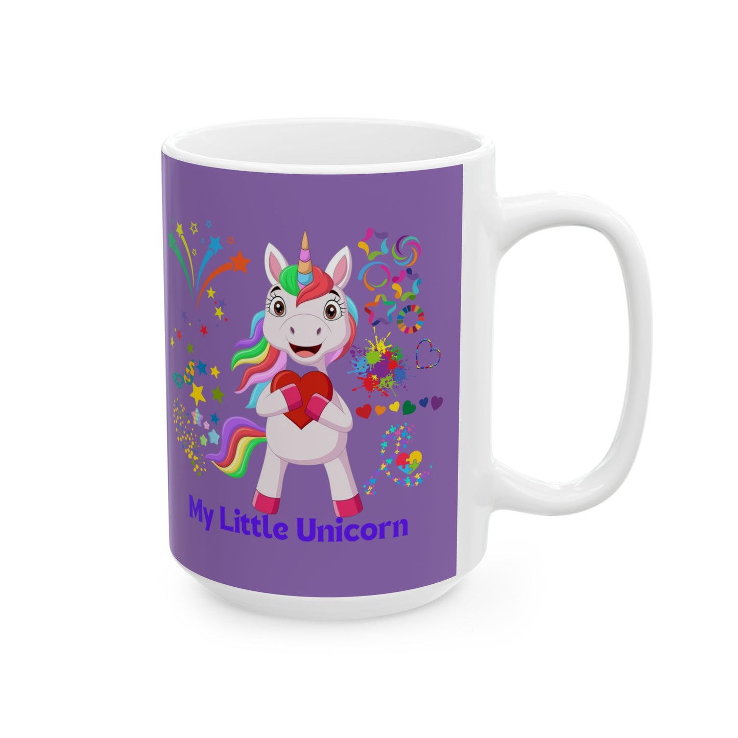 My Little Unicorn Couple Mug 11-15 Ounces Light Purple
