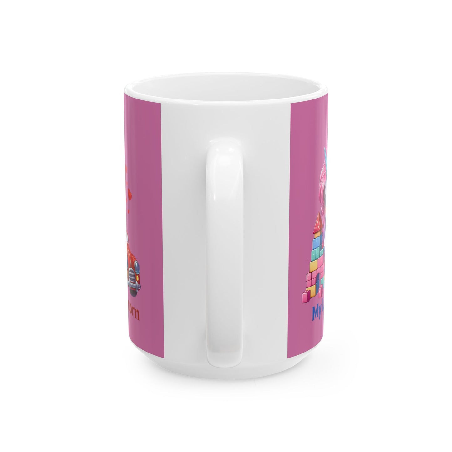 My Little Unicorn Castle Mug 11-15 Ounces Light Pink
