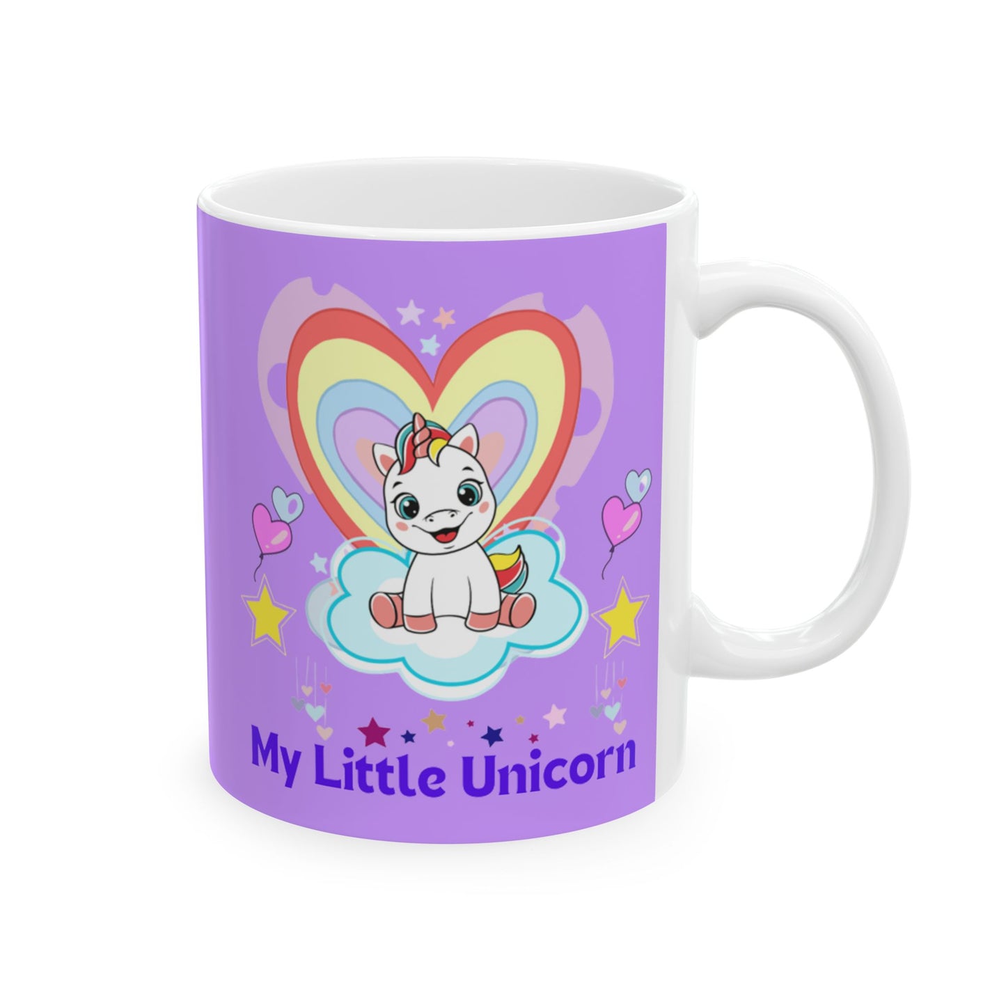 My Little Gold Star Unicorn Mug 11-15 Onces Purple