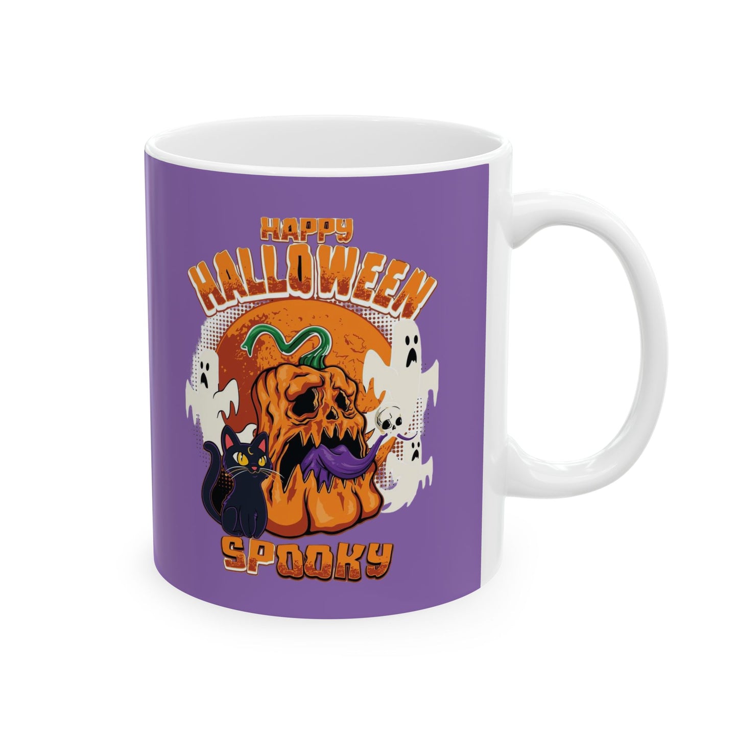 Happy Halloween Mug 11-15 Onces Light Purple