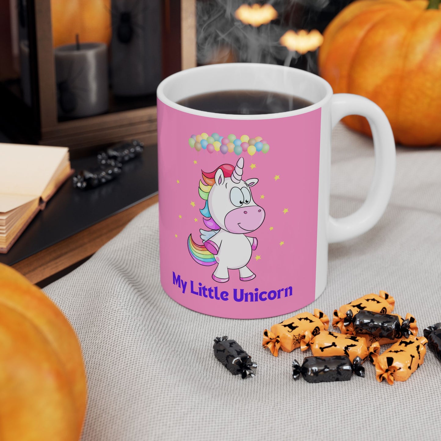 My Little Unicorn Balloons Mug 11-15 Ounces Pink