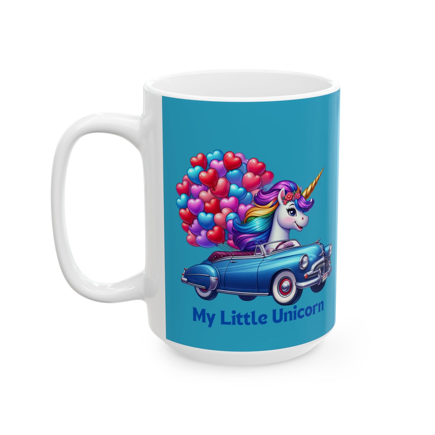 My Little Unicorn Horse Mug 11-15 Ounces Turquoise