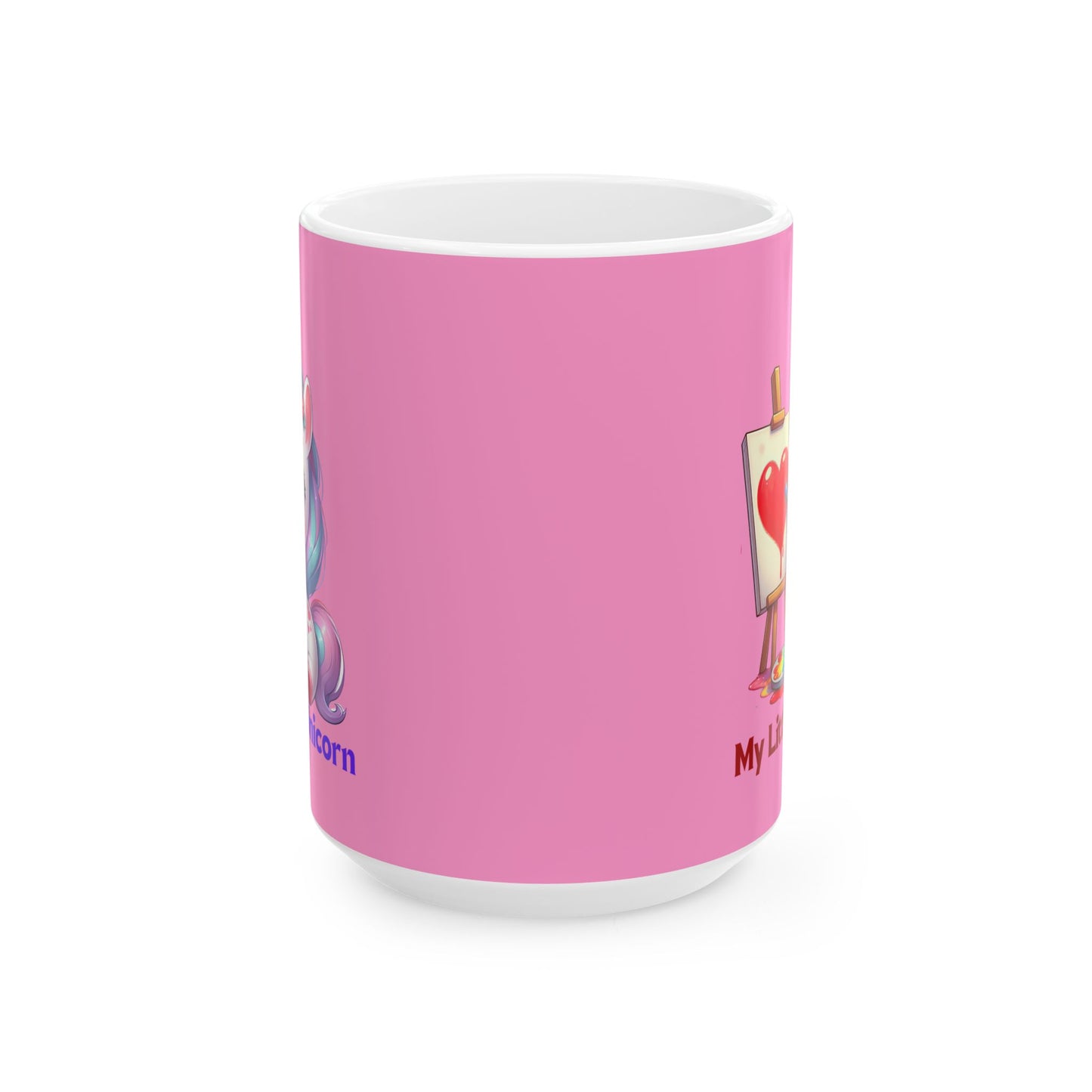 My Little Unicorn Heart Mug 11-15 Ounces Pink