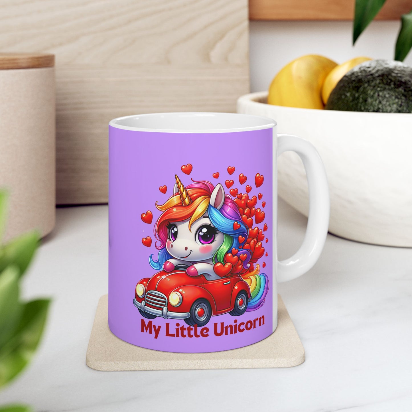 My Little Unicorn Red Car Mug 11-15 Ounces Purple