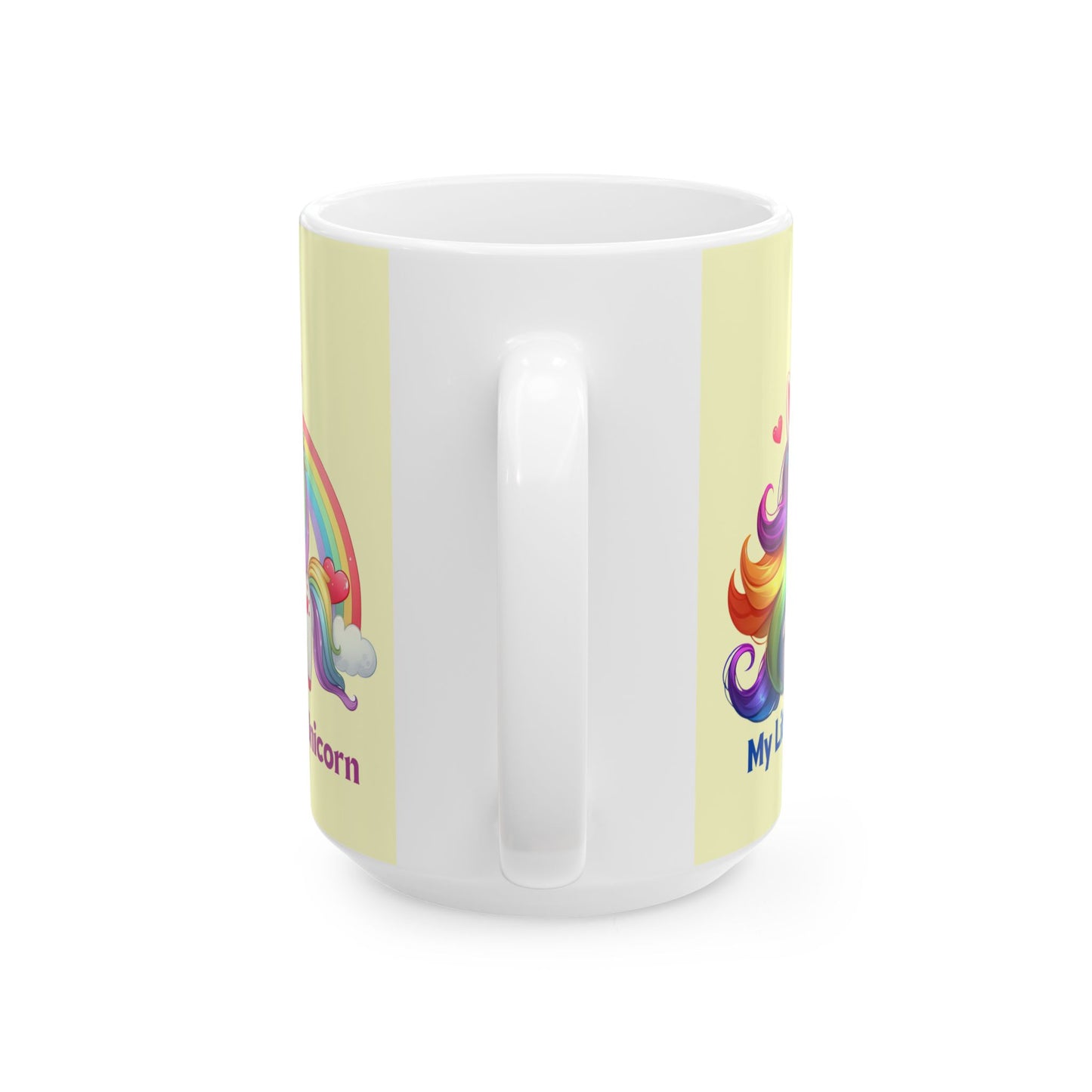 My Little Unicorn Rainbow Mug 11-15 Ounces Yellow