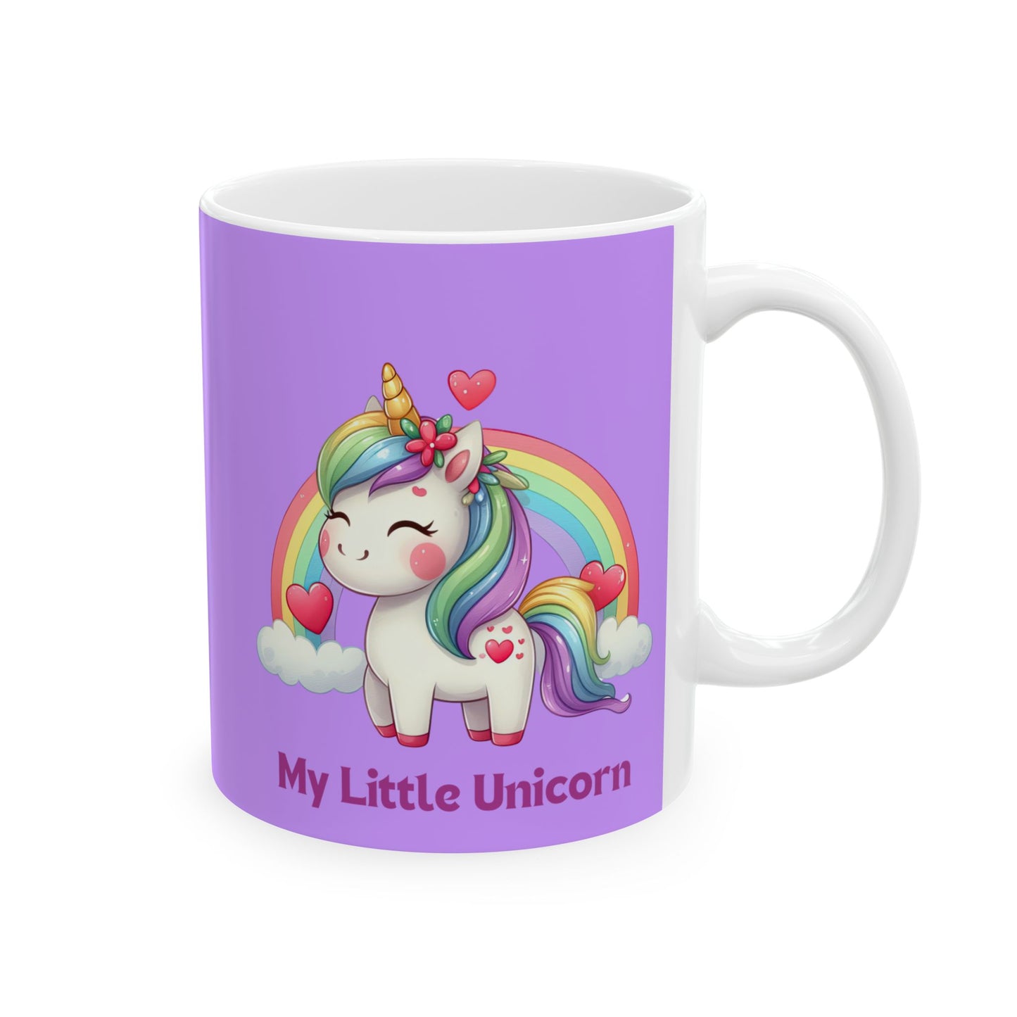 My Little Unicorn Rainbow Mug 11-15 Ounces Purple