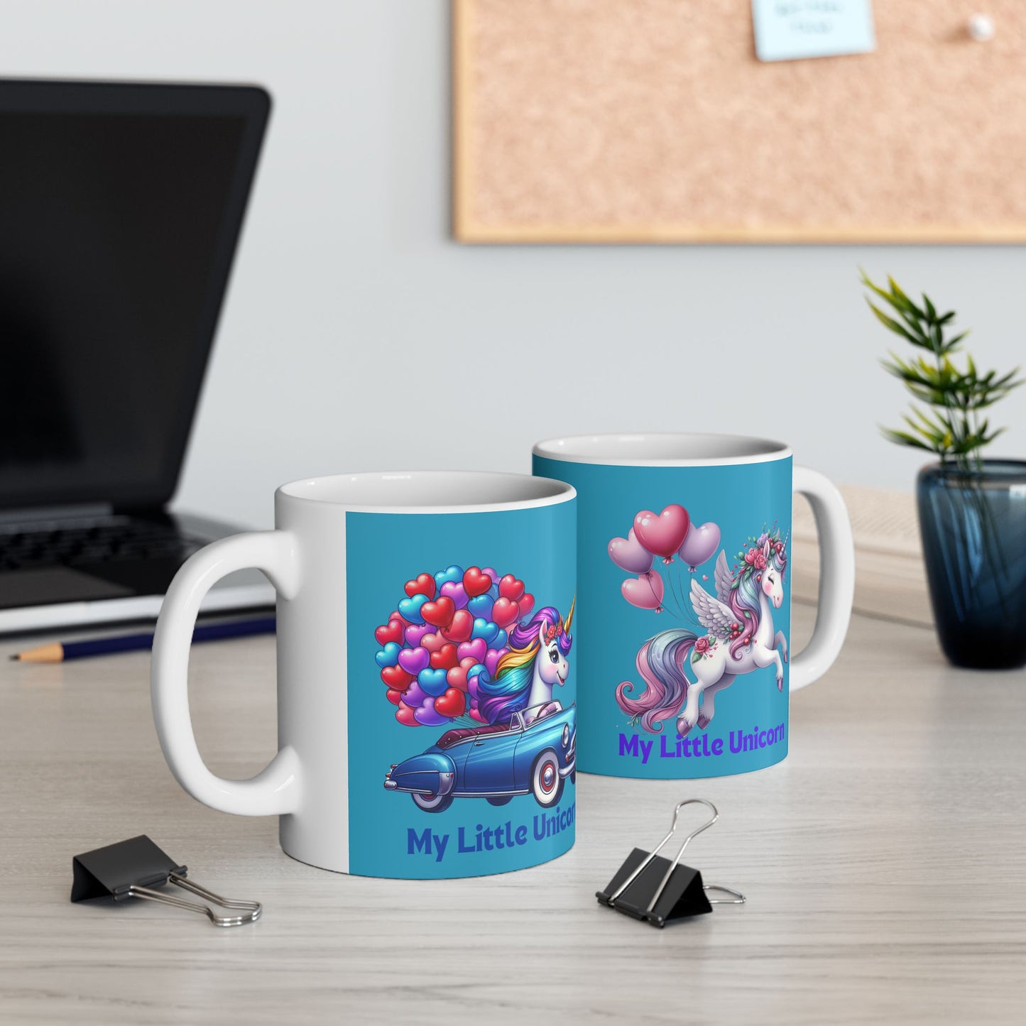 My Little Unicorn Horse Mug 11-15 Ounces Turquoise