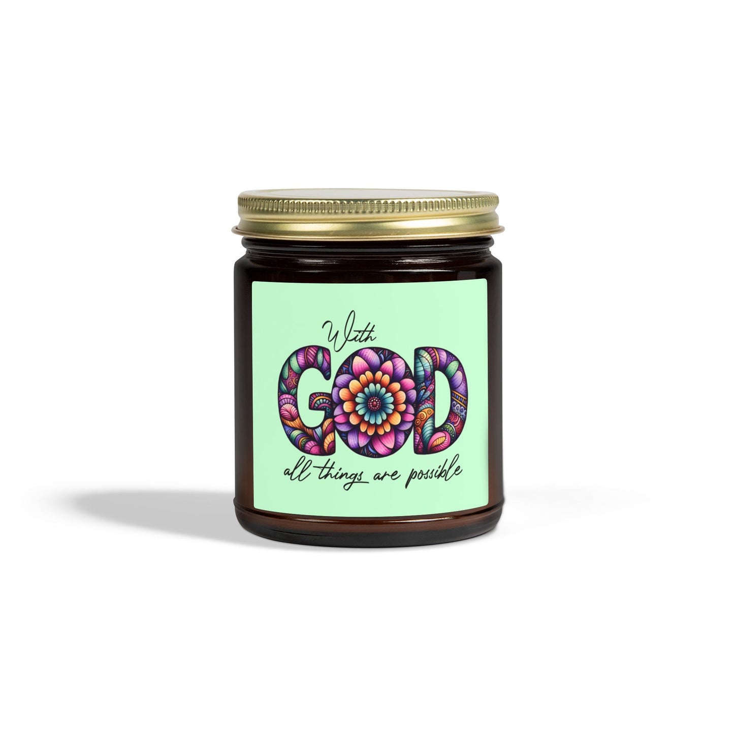 With Good  All Things Are Possible Scented Candles, Coconut Apricot Wax (4oz, 9oz)