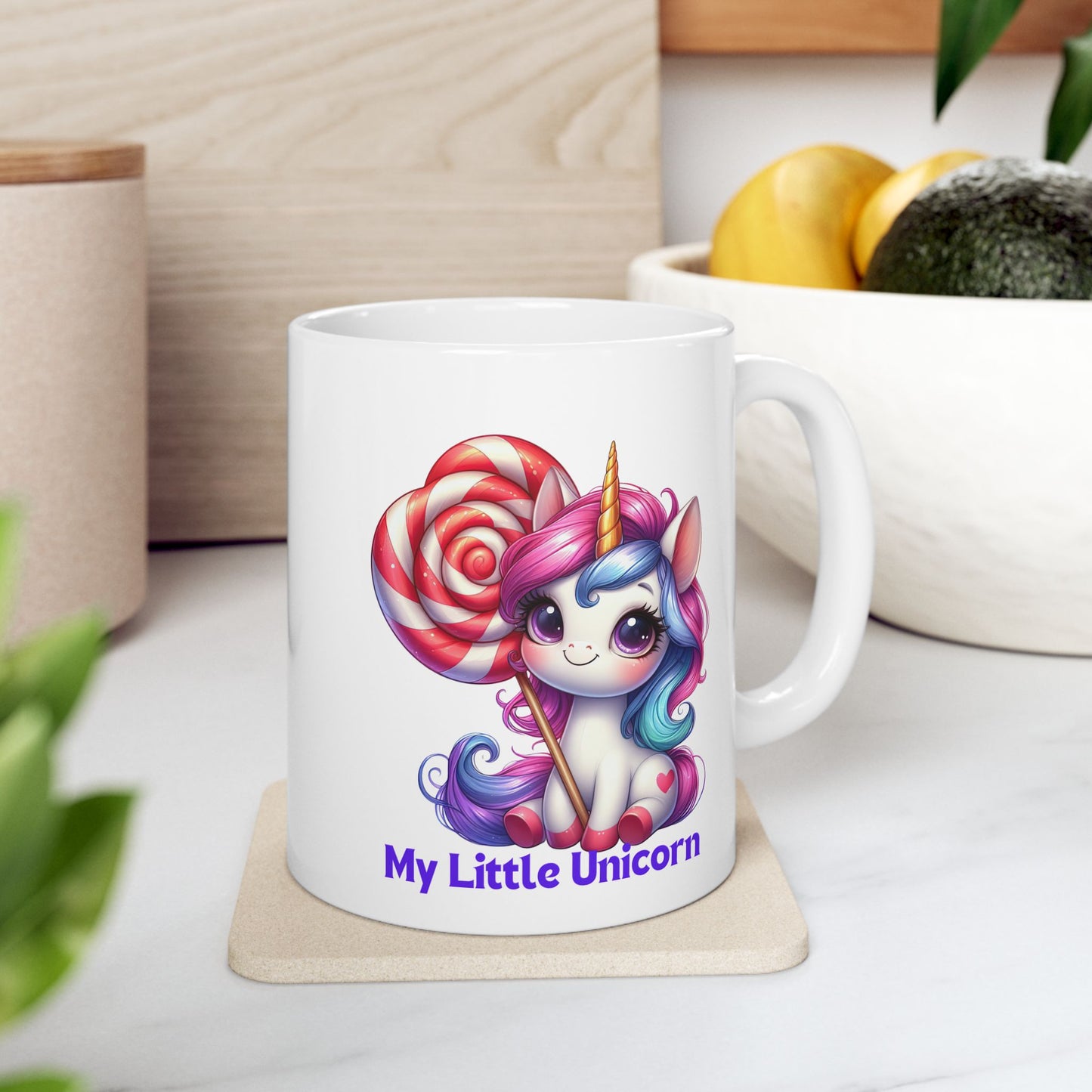 My Little Unicorn Candy Mug 11-15 Ounces White