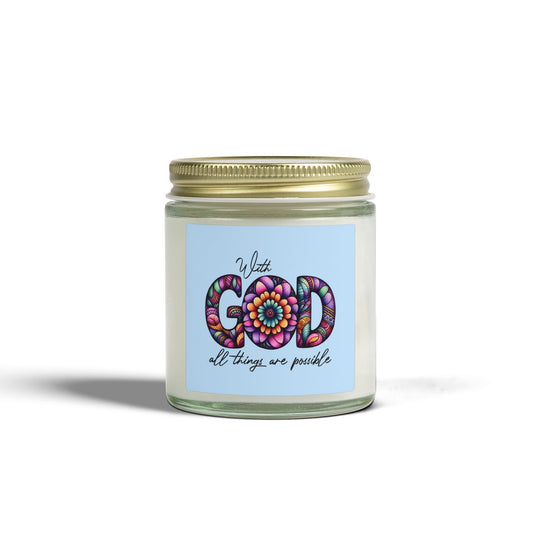 With Good  All Things Are Possible Scented Candles, Coconut Apricot Wax (4oz, 9oz)