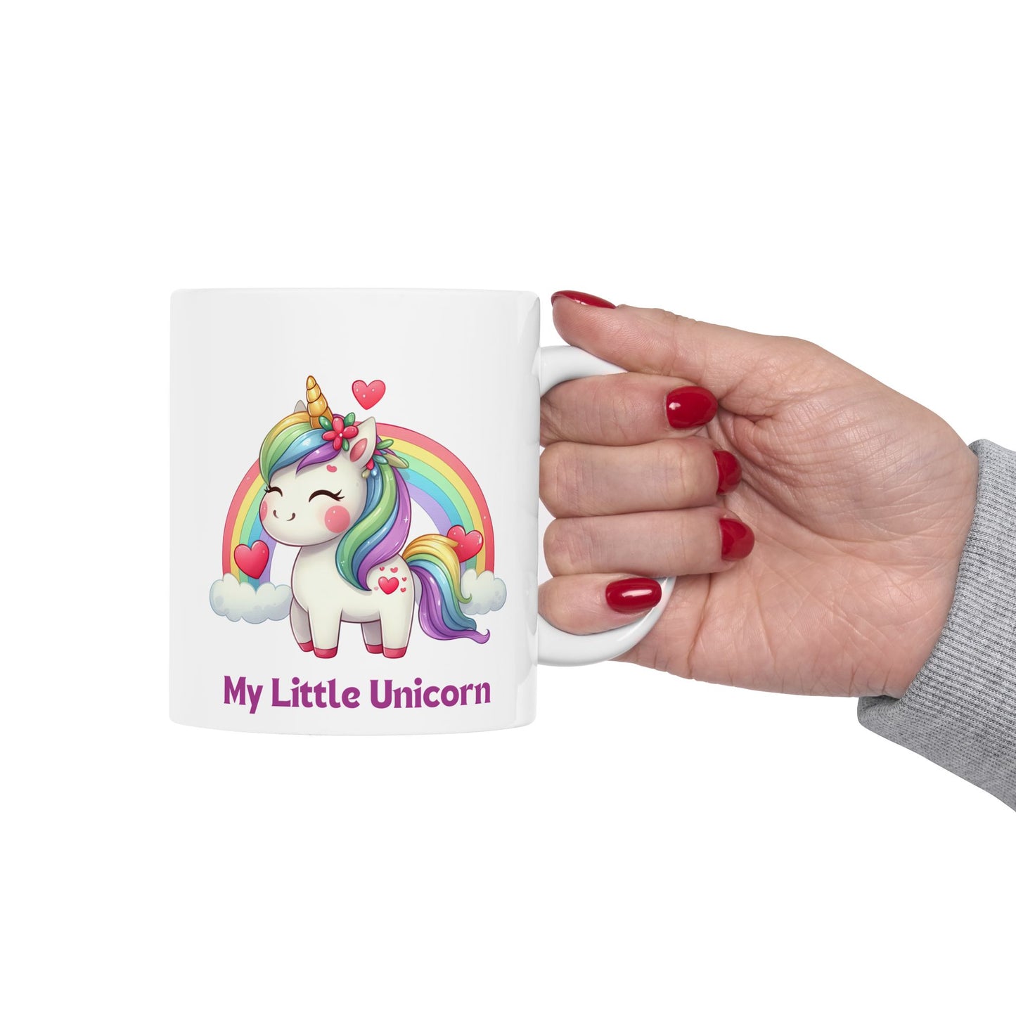My Little Unicorn Rainbow Mug 11-15 Ounces White